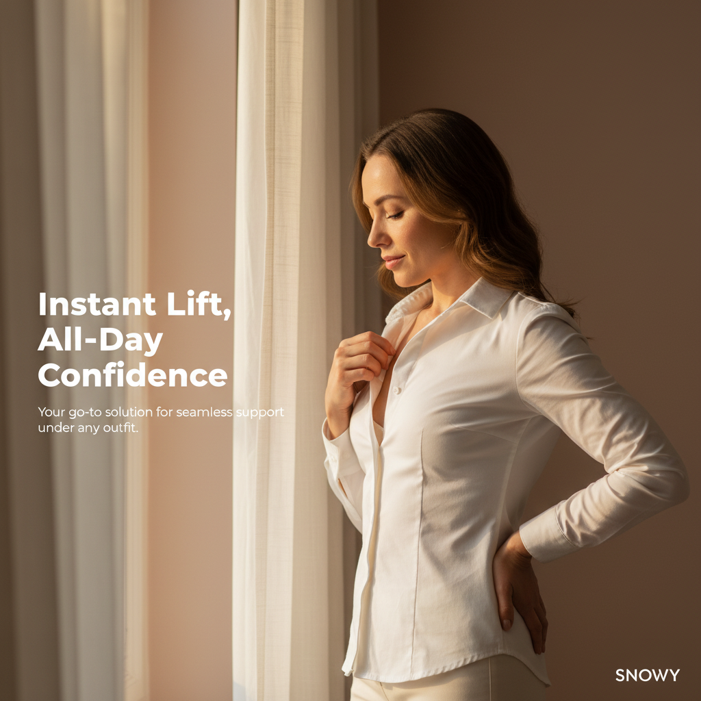 SNOWY Sticky Inserts - Instant Lift & Boost, Washable & Reusable, Outfit Enhancer